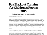 Buy Blackout Curtains for Children's Rooms 2015