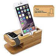 Apple Watch Stand, Aerb iWatch Bamboo Wood Charging Stand Bracket Docking Station Stock Cradle Holder for Both 38mm a...