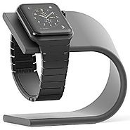 Apple Watch Stand [Nightstand Mode Compatible] Aluminum Charging Dock (Space Gray) - Madsen Outlet: Cell Phones & Acc...