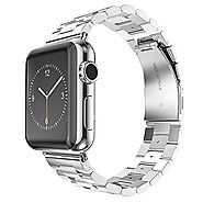 Apple Watch Band, eLander™ Solid Stainless Steel Metal Apple Watch Strap Unique Polishing Process Business Replacemen...