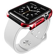 Apple Watch Case,X-Doria Defense Edge Series Aluminum Apple Watch Protective bumper Iwatch Case-42mm Red