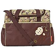 Fisher-Price Brown Monkey Applique Diaper Bag