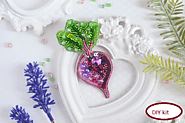 DIY Beaded Brooch Glamorous Beetroot
