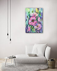 DIY Bead Embroidery Kit Poppies