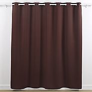 Deconovo Solid Wide Width Grommet Thermal Insulated Chocolate Blackout Window Curtain For Nursery Room 100"W X 95"L, ...