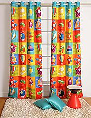 Aero Plane Print Window Curtains - Set of 2 Curtain Panels for a Baby Nursery or Toddler or Kids Bedroom - 48" x 60" ...