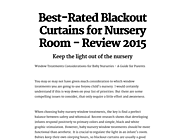 Best-Rated Blackout Curtains for Nursery Room - Review 2015