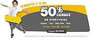 10 Minutes @ 10 AM - Flat 50% Cashback on Everything - FirstCry