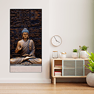 Meditating Buddha Canvas Wall Painting – DecorGlance
