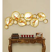 Wrought Iron Butterfly Wall Art With Led In Gold