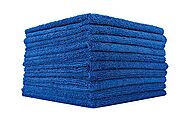 The Rag Company - Edgeless 365 Microfiber Towels (10-Pack) Premium 70/30 Blend, Professional Polishing, Wax Removal, ...
