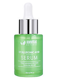 AMVital Hyaluronic Acid Serum: Advanced Moisturizer for Dark Spots, Fine Lines, Wrinkles, and Skin Tone Improvement