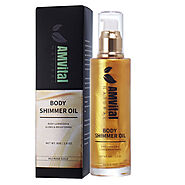 Shimmer Body Oil Rose Gold Bronze Face Brighten Glow Pearl Highlighter Illuminator Body Makeup Shine Glitter Gold Liquid