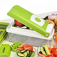 12 In1 Fruit Vegetable Mandolin Slicer Shredder Peeler Food Container Grater Knife