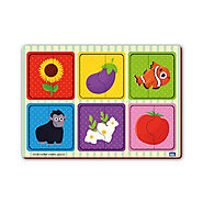Colors Mix and Match 2 Piece Wooden Puzzles 2+ Years – Mini Leaves