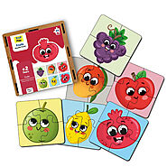 Fruits Wooden Puzzle | Buy 4 Pieces Fruits Wooden Puzzle – Mini Leaves