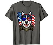 Dog Soldier Pug Lover American USA 4th Of July T-Shirt | Funny T-Shirts For Birthdays And Other Holidays