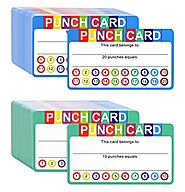 Punch Cards for Classroom, 240 Pack Kids Behavior Reward Punch Cards, , Incentive Punch Card for kids, Business, Stud...