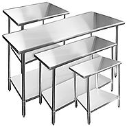 Gridmann Stainless Steel Commercial Kitchen Prep & Work Table - 48 in. x 24 in.