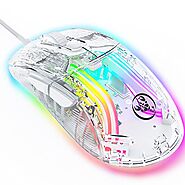 LexonElec Clear Wired Gaming Mouse