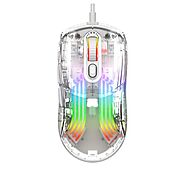 HXMJ Wired USB Gaming Mice with Transparent Crystal Shell