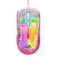 Hxsj x400 wired transparent gaming mouse