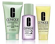 Clinique 3 Steps Travel Size Set for Very Dry to Dry Combination Skin.