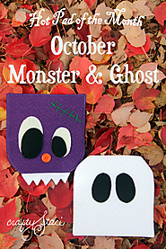 Hot Pad of the Month-October Monster and Ghost