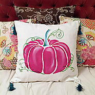 Just A Little Creativity: DIY Pink Pumpkin Pillows & More Halloween Fun With Cutting Edge Stencils {Giveaway}