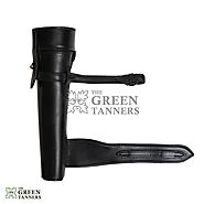 Fox Hunting Flask Case For Saddle | Black Saddle Flask