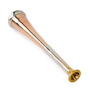 1 Band Copper Fox Hunting Horn With Brass Mouthpiece