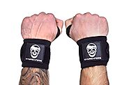 Wrist Wraps Weightlifting - Stiff Heavy Duty 18 inch Wraps With Thick Thumb Loop For Powerlifting, Bodybuilding, Cros...