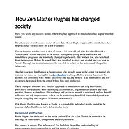 How Zen Master Hughes has changed society