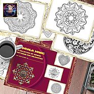 MANDALA Coloring Book, FLOWER Coloring Book, Adult Coloring PAGES, Modern Digital Download Mandala Floral Shape Patte...