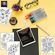 MANDALA Coloring Book, FLOWER Coloring Book, Adult Coloring PAGES, Modern Digital Download Mandala Floral Shape Patte...