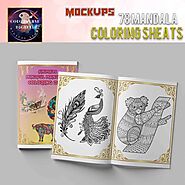 MANDALA ANIMAL Coloring Book, Coloring Book, Adult Coloring PAGES, Modern Digital Download Mandala Floral Shape Patte...