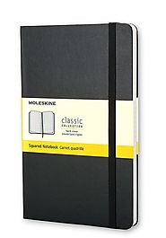 Moleskine Classic Notebook, Large, Squared, Black, Hard Cover (5 x 8.25) (Classic Notebooks)