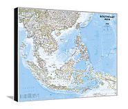 National Geographic - Southeast Asia Map Canvas