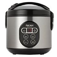 Aroma 8-Cup (Cooked) (4-Cup UNCOOKED) Digital Rice Cooker / Food Steamer, Stainless Steel Exterior