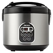 Aroma 20-Cup (Cooked) (10-Cup UNCOOKED) Digital Rice Cooker and Food Steamer, Stainless Steel Exterior (ARC-150SB)