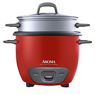 Aroma 6-Cup (Cooked) Pot Style Rice Cooker and Food Steamer (ARC-743-1NGR)