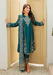 Green Partywear knee length frock