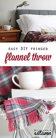easy DIY fringed flannel throw {great gift idea!} - It's Always Autumn