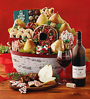 Christmas Gift Basket with Wine - Harry & David