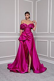 Fouad Sarkis 2747A | Broquard Strapless Flared Dress