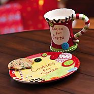 Cute Cookies For Santa Plate and Mug