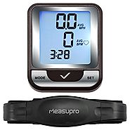 MeasuPro Wireless Bicycle Computer, Speedometer, Odometer, Calorie Tracker, and Heart Rate Monitor