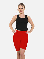 Chic Women's Cycling Shorts: Microfiber Comfort – thefancydress.co.uk