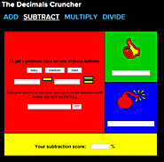 The Decimals Cruncher - Subtraction