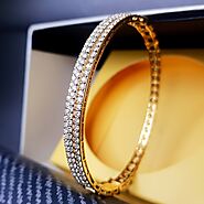 three line Diamond Bracelet